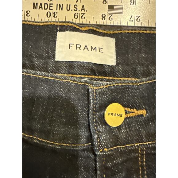Frame Le Garcon Cropped Jeans Blue Cotton Size 28 - Picture 3 of 13